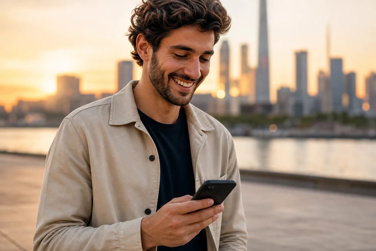 Foto de viagem aspiracional — Cidade · confere no celular