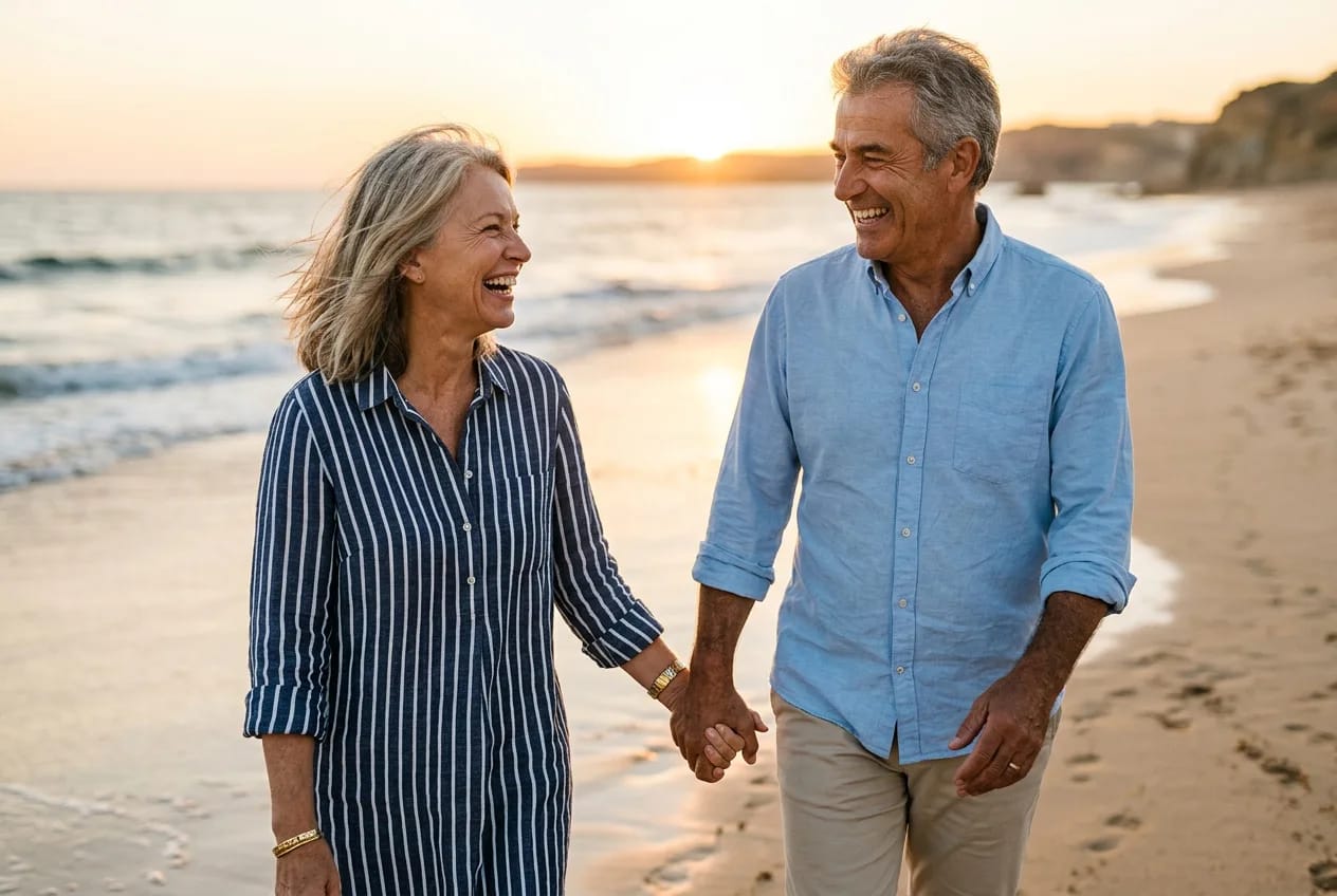 Foto de viagem aspiracional — Praia · casal maduro